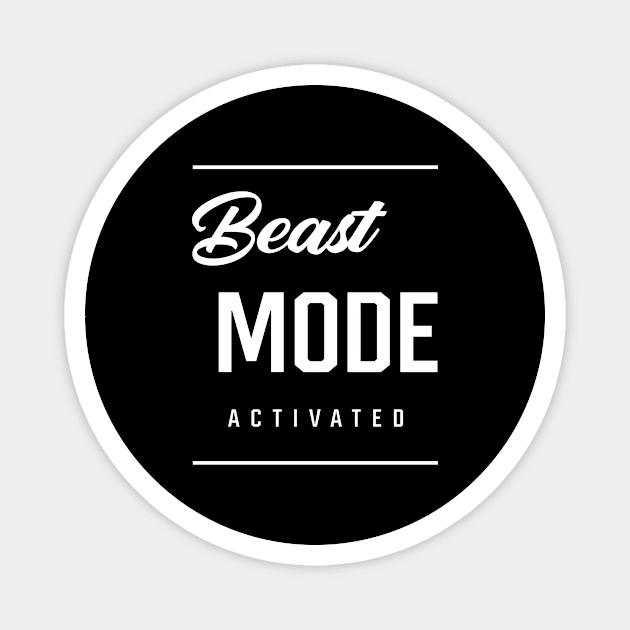 Beast Mode Gym Bodybuilding Sport Motivation Magnet by Diogo Calheiros